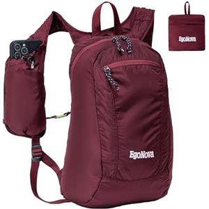 EgoNova Zaino da Escursione Pieghevole Leggero da 12L - Zaino Impermeabile per Viaggi, Campeggio e Attività all'Aperto