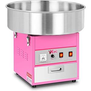 Royal Catering RCZK-1200-W Macchina Per Lo Zucchero Filato (1200 Watt, Riscaldamento Rapido, Accessori Inclusi) Rosa
