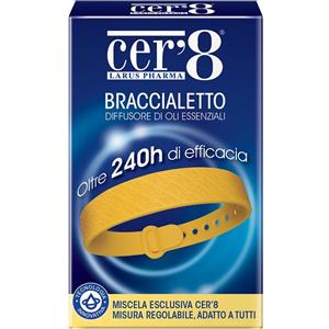 LARUS PHARMA Cer'8 Braccialetto Diffusore Antizanzare con Oli Essenziali di Eucalipto e Citronella