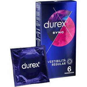 Durex Sync - Preservativi Ritardanti, 12 Pezzi in Lattice Lubrificato