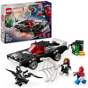 LEGO | Marvel Spider-Man Contro Muscle Car di Venom - Macchina Giocattolo da Costruire con 3 Minifigure, Giochi per Bambini da 7 Anni Fan dei Supereroi, dei Veicoli e dei Modelli di Auto 76309