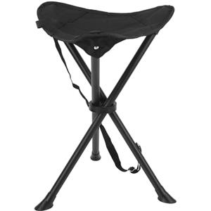 SPYMINNPOO Sgabello pieghevole con treppiede, antiscivolo, portatile, sedia pieghevole per campeggio, pesca, picnic, carico 200 kg, rivestimento impermeabile in PVC (nero)