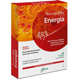 Aboca Natura Mix Advanced Energia - Integratore Naturale per Maggiore Energia Fisica e Mentale, 10 Flaconcini da 15 g
