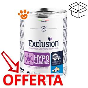 Exclusion Dog Diet Hypoallergenic Pesce e Patate - Lattina Da 200 Gr - CONFEZIONE RISPARMIO
