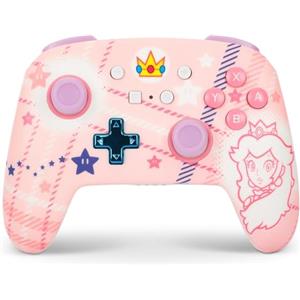 PowerA Controller senza fili avanzato PowerA per Nintendo Switch - Plaid Principessa Peach