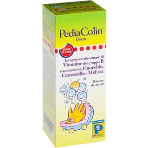 Pediatrica PediaColin Gocce 30 ml - Integratore Alimentare con Vitamine B, Finocchio, Camomilla e Melissa per Neonati