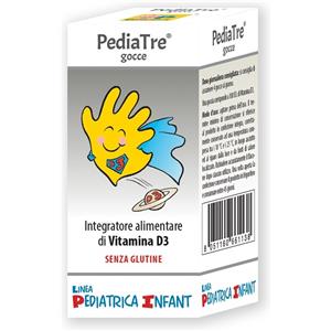 Pediatrica PediaTre Gocce 7 ml - Integratore Alimentare di Vitamina D3 per Bambini