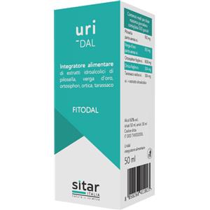 SITAR Uridal 50 ml - Integratore Alimentare Drenante a Base di Pilosella, Verga d'Oro, Ortosiphon, Ortica e Tarassaco