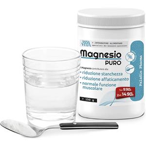 Sanavita Magnesio Puro 150g - Integratore Alimentare per Ridurre Stanchezza e Supportare Muscoli
