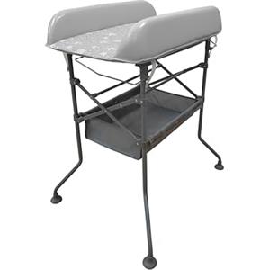 kk Kinderkraft Kinderkraft BUBBLY Bagnetto per neonati con supporto, pieghevole, fasciatoio, montaggio facile e veloce, grigio