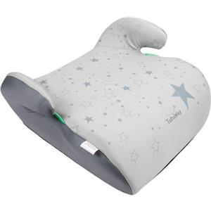 Tataway con grafiche stelline grigie Seggiolino Alzatina Auto Bimbi i-Size ECE R129. Rialzo Auto per Bambini 6-12 Anni, 125-150cm, 22-36Kg