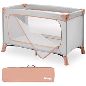 hauck Lettino Da Viaggio Dream N Play Plus - Culla Neonato Da 0 Mesi Fino a 15kg - Letto Pieghevole 120x60cm, Con Borsa - Box Bambini Con Apertura, Compatto - Dusty Cork