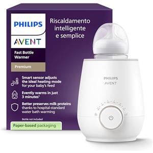 AVENT Philips Avent Premium Scaldabiberon veloce- Controllo intelligente della temperatura, riscaldamento uniforme senza punti caldi, tecnologia a bagnomaria di livello ospedaliero, SCF358/00