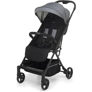 Foppapedretti Passeggino Compatto Voilà, per bambini 0-22 Kg (0-4 anni), Chiusura ad 1 mano, Self-Standing, Schienabile Regolabile, Trasportabile, Porta Oggetti, Telaio in Alluminio, Cemento