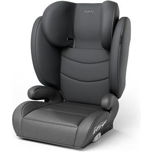 Babify FlexiFit Basic - Seggiolino per Auto con Isofix, ECE R129, Poggiatesta Regolabile in 13 Posizioni, Design Pieghevole, Rivestimento Lavabile, Gruppo 2/3 (15-36 kg, 100-150 cm), Grigio