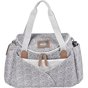 BÉABA - Borsa Fasciatoio Sydney II, Borsone per Pannolini, Materassini per il Cambio dei Neonato, Modulabile, Taschino IsoTermico per Pasti, Sistema di agGancio al Passeggino, Giungla