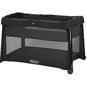 Graco - FoldLite LX Lettino da viaggio con culla per neonato rimovibile, chiusura ultra compatta, adatto dalla nascita fino a circa 3 anni (0-15kg), colore Midnight
