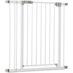 hauck Cancelletto di Sicurezza per Bambini Open N Stop KD incl. Estensione da 9 cm - Cancelletto per Bambini da 84 a 89 cm - Fissaggio a Pressione - Estensibile, per Porte e Scale - Metallo, Bianco