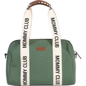 CHILDHOME, Borsa fasciatoio, Mommy Bag, Fasciatoio incluso, Ampio spazio, Attacco per passeggino, Tracolla, Cotone, 22L, Mommy Club Signature, Verde