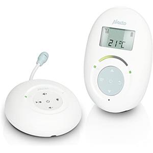 Alecto DBX120 Babyphone Audio - Baby monitor DECT - connessione sicura e senza interferenze - funzione interfono - 5 ninne nanne - funzione VOX - a bassa radiazione - bianco/blu