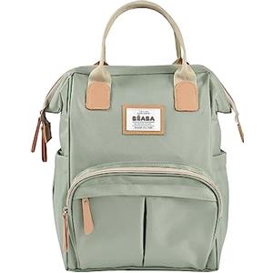 BÉABA, Zaino Wellington per Cambio Pannolino del Neonato, Materassino-Fasciatoio Incluso, Tasche Multiple, Apertura Ampia, Termico, Borsa da Viaggio Multiuso, Verde salvia
