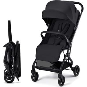 kk Kinderkraft Kinderkraft INDY 3 Passeggino Leggero e Compatto, Chiusura con una Mano, Ultraleggero 7,3 kg, Reclinabile, Cinghia per Trasporto, Ruote Resistenti, Ideale per Viaggi e Città, Nero