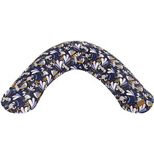 BÉABA, Big Flopsy, Cuscino per allattamento/gravidanza, Cuscino per gravidanza/maternità, Adatto per dormire/allattare, Sostegno, relax e comfort ottimale, Fiore di cotone, Blu