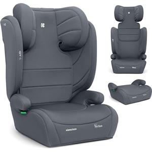 Kikka Boo KikkaBoo Seggiolino Auto 15-36 kg i-AID, Gruppo 2/3, i-Size 100-150 cm, da 3,5 a 12 Anni, Poggiatesta Regolabile 13 Posizioni, Grigio