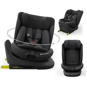 kk Kinderkraft Kinderkraft I-GROW 2 PRO Seggiolino auto 0-36 kg, I-SIZE 40-150 cm, Seggiolino 360 girevole, con Isofix Base, Reclinabile Posizione sdraiata, Poggiatesta regolabile, Gruppo 0 1 2 3, Nero
