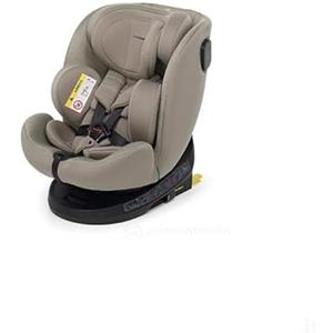 Foppapedretti Seggiolino Auto Circle I-Size, Seduta Girevole a 360°, per bambini da 40 a 150 cm di altezza, 0-12 anni, conforme ECE R129, Fissaggio Isofix e TopTether, Safe Body Protection, Sand