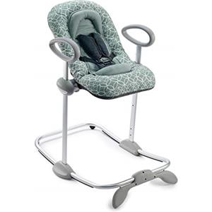 BÉABA - Sdraietta Up&Down III, Dondolo per Neonato e Bambini, Regolabile in Altezza, 3 Posizioni d'Inclinazione, Cinture di Sicurezza, Leaves