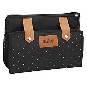 Badabulle B043028 Organizer Da Passeggino Easy Travel, Nero, 35 X 25 X 7 Cm