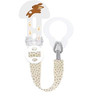 MAM Clip it! & Cover Catenella Portaciuccio, Catenella ciuccio 0+ mesi regolabile con anello rimovibile e con salvasucchietto, Compatibile con accessori neonato, succhietti e dentaruoli, Neutro