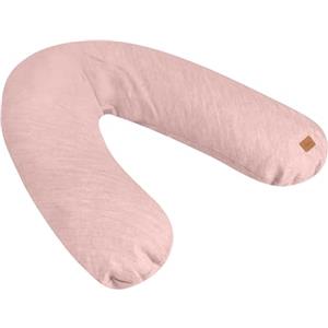 Béaba BEABA, Big Flopsy, Cuscino Allattamento e Gravidanza, Cuscino Maternità, Multifunzionale, Adatto per Dormire/Allattare, Sostegno, Rilassamento e Comfort Ottimale, Lino, Oekotex, Rosa