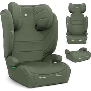 Kikka Boo KikkaBoo Seggiolino Auto 15-36 kg i-AID, Gruppo 2/3, i-Size 100-150 cm, da 3,5 a 12 Anni, Poggiatesta Regolabile 13 Posizioni, Verde militare
