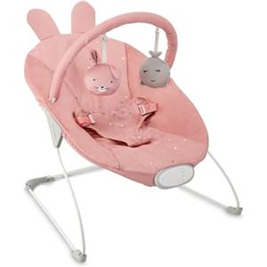 MoMi GLOSSY sdraietta per bambini fino a 9 kg, cintura 3 punti, struttura in metallo con piedini antiscivolo, 1,7 kg, 58×49×53 cm, modulo sensoriale per lo sviluppo del bambino