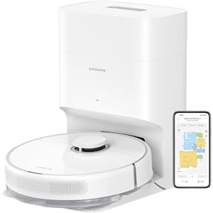 DREAME D10 Plus Gen 2 Robot Aspirapolvere Lavapavimenti con Svuotamento Automatico Polvere, Navigazione LiDAR Rilevamento Ostacoli, Aspirazione 6000Pa Tappeti Peli Animali, Autonomia 285min