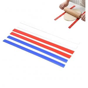 WAHEWUD Strisce di perfezione, guide per mattarello resistenti, facili da riporre e da pulire, strisce di misurazione per la guida dello spessore della pasta frolla per biscotti