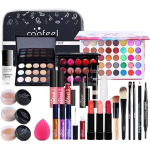 BrilliantDay Trousse Trucchi Donna, Set Trucchi Donna, Kit Trucco Tutto in Uno Palette Cosmetica, Kit Trucchi Make Up Completo con Ombretti Rossetto Correttore Kit Cosmetici per Donne Ragazze Regalo di Natale