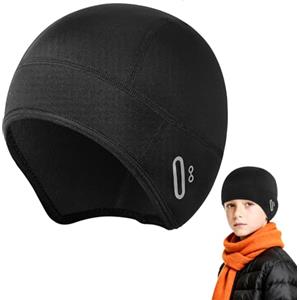 AOOSA Sottocasco Bici Bambino, Berretto Sottocasco Invernale da Ciclismo, Berretto Invernale con Foro per Occhiali, Cappello da Bici Unisex per Ragazzo e Ragazza, per Sci, Corsa e Pattinaggio