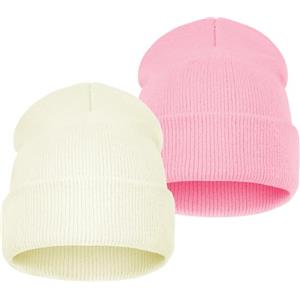 AOOSA 2 Pezzi Beanie Bambini, Cappello Invernale Bambino, Unisex Cappello per Bambini Ragazzi Ragazze, Cappello Caldo per 3-10 Anni, Morbida Maglia Beanie per Sport quotidiani e all'aperto