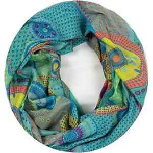 Van Der Rich ® - Sciarpa a Tubo Loop con motivo stampato - Donna (12-Acqua)