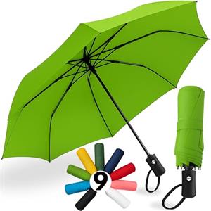 drytogo Ombrello pieghevole I apertura e chiusura automatica I resistente al vento, impermeabile e compatto I ombrello da viaggio leggero con manico antiscivolo I perfetto per uomo e donna