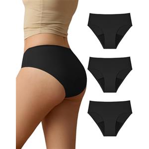 SHARICCA Biancheria intima periodica Forte sanguinamento 40 ML assorbenza periodi biancheria intima traspirante a prova di perdite mestruale mutande slip donna, Nero , S