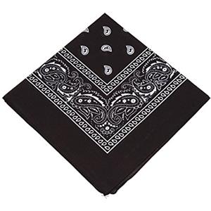 Boolavard, bandana in cotone al 100% con motivo cachemire originale, colore a scelta, in confezioni da 1, da 6 e da 12 pezzi nero taglia unica