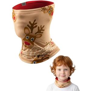 ROCKBROS Scaldacollo Bambini Invernale in Pile 2 in 1 Reversibile, Sciarpa Multifunzionale Termico Bandana Tubolare Antivento e Traspirante, per Scuola Corsa Escursionismo Ciclismo Sci, Marrone