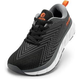 FitVille Scarpe Running Uomo Pianta Larga Sneaker Leggere Scarpe da Ginnastica da Corsa Traspiranti Jogging Scarpe Passeggio Larghe Nero 46.5 EU X-Larga