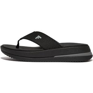Fitflop Sandali da donna Surff bicolore con fettuccia, Nero, 38 EU