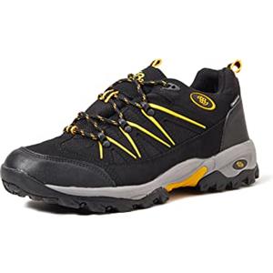 Brütting Mount Hunter Low Scarpe da Arrampicata Basse Uomo, Nero (Nero/Giallo), 48 EU