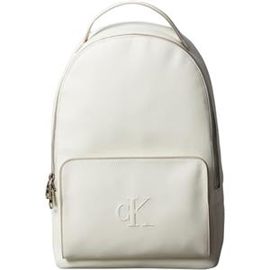 Calvin Klein Donna Zaino Sculpted Impression Slim con Scomparto per Laptop, Bianco (Lily White), Taglia Unica